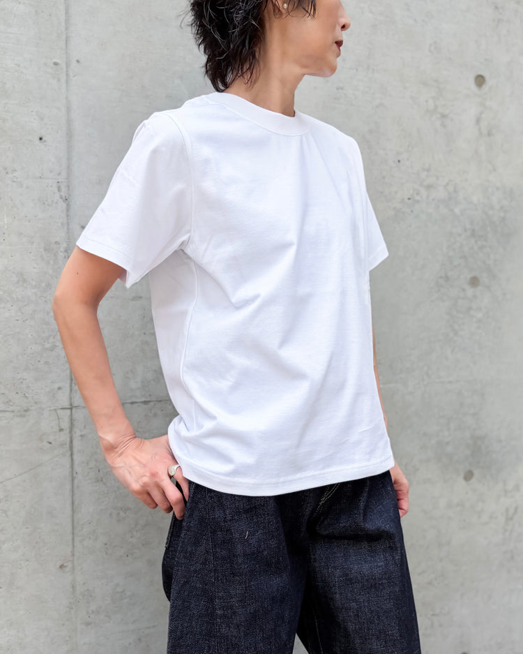 HYKE / SHORT-SLV TEE（6.5OZ） / WHITE / 12452