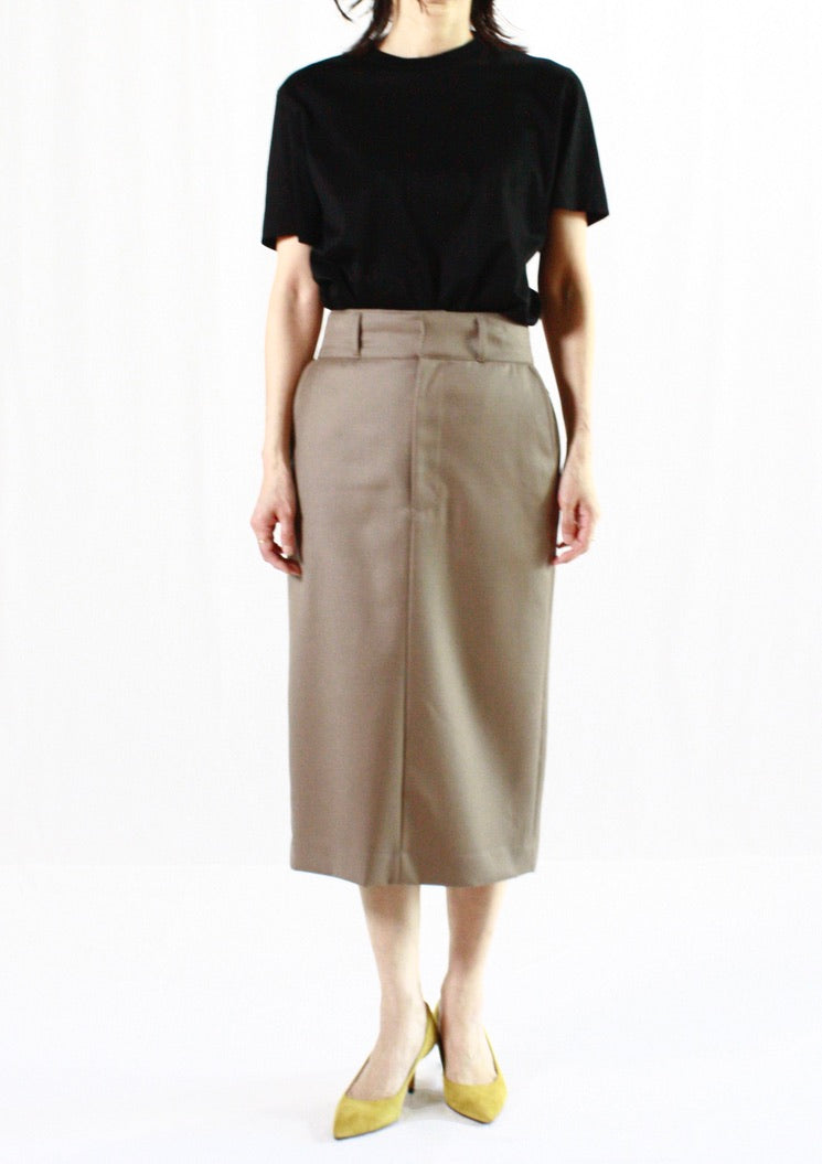 FARAH / Side Adjustable Tight Skirts・Beige・FR0302-W4013