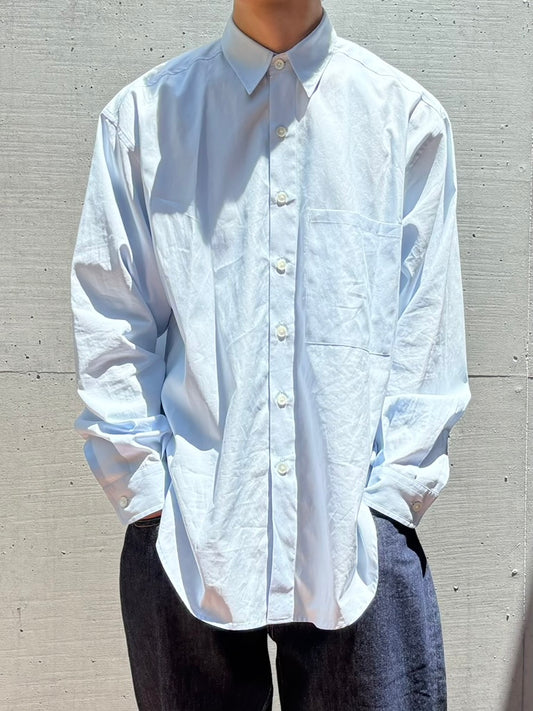 AURALEE / WASHED FINX TWILL BIG SHIRT / LIGHT BLUE / A26AS02TN