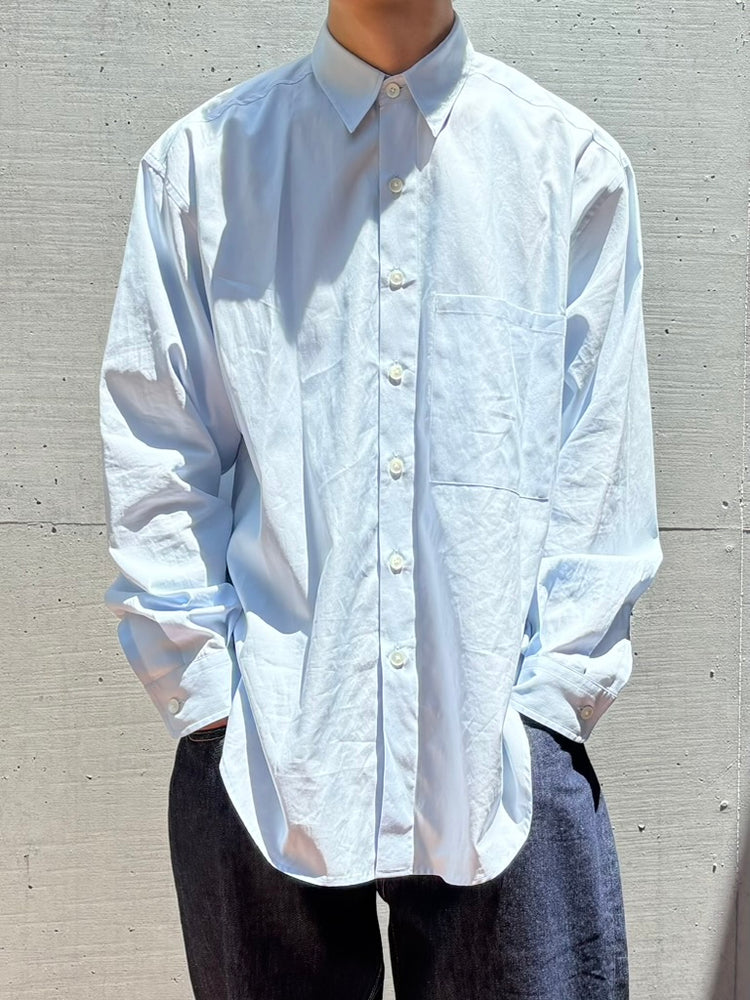 AURALEE / WASHED FINX TWILL BIG SHIRT / LIGHT BLUE / A26AS02TN