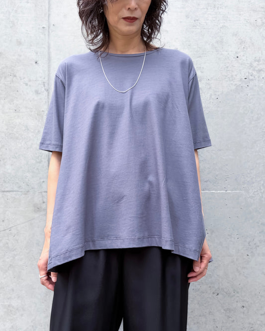 ADAWAS / DRY COTTON JERSEY FLARED TEE / GRAY / ADWS-507-39