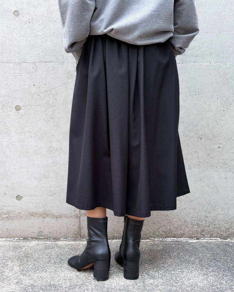 MM⑥ Maison Margiela / ギャザーキュロットスカート / BLACK / S62MU0079M35436