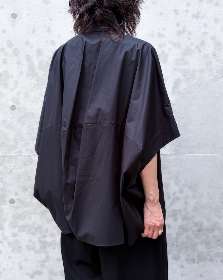 ENFÖLD / DRAPE HEXAGON SKIRTD / BLACK / 300JA230-0611