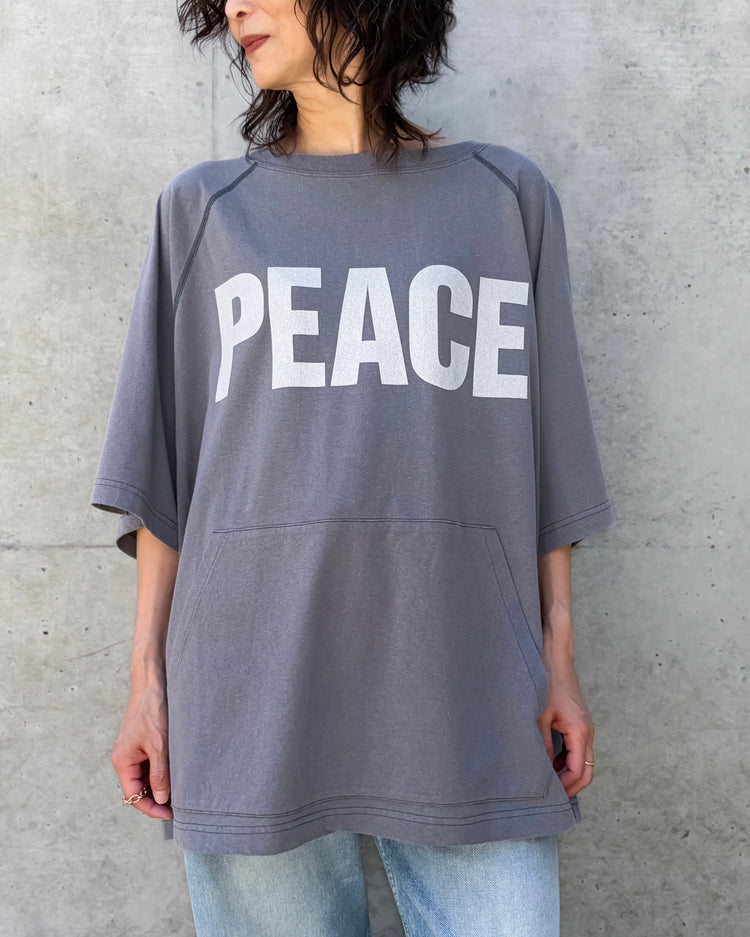 KATHARINE HAMNETT / ORGANIC RAGLAN SLEEVE TEE / L.GRAY / KHT-13