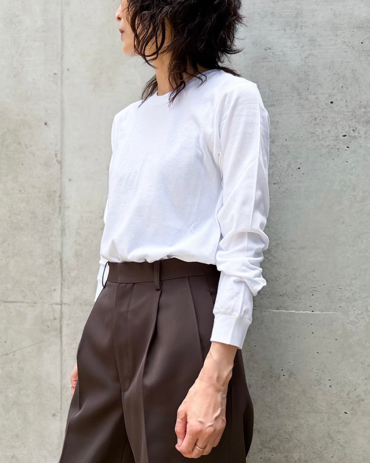 AURALEE / SEAMLESS LONG SLEEVE TEE / WHITE / A00T05ST