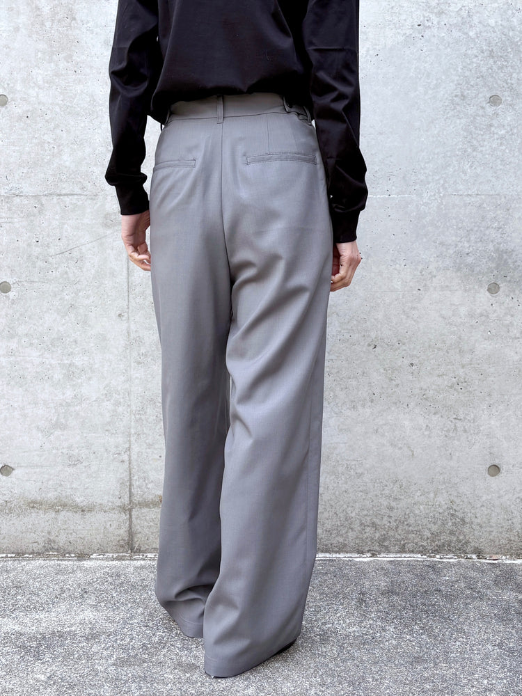 GALERIE VIE / ウォッシャブルトロツータックストレートパンツ / C.GRAY / 230461041040