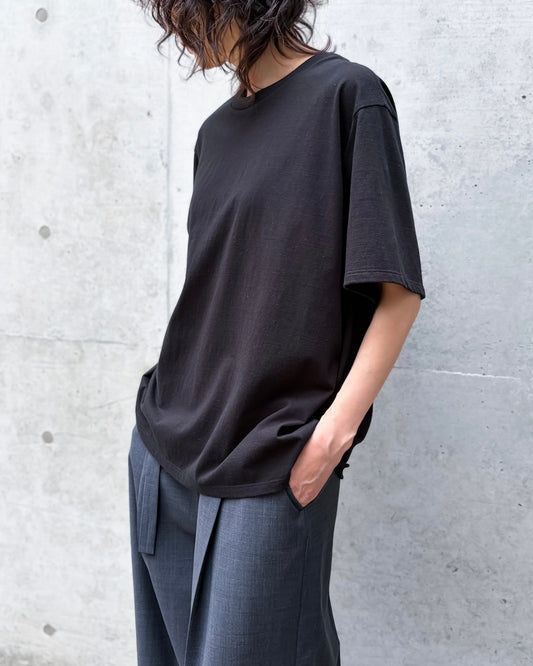 INSCRIRE / Raffi Gauze T-shirt / BLACK / I26SSCUT12