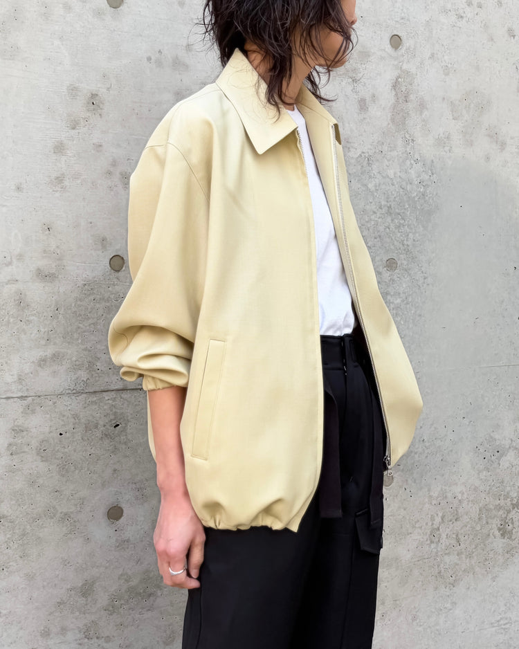 AURALEE / WOOL KID MOHAIR HOPSACK ZIP BLOUSON / DUSTY BEIGE / A26SB03MH