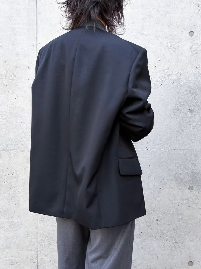 CINOH / NO COLLAR JACKET / BLACK / E21-301