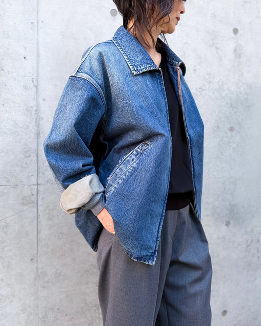 INSCRIRE / Used Denim Zip Up Blouson / D.Blue Used / I26SSBZ52