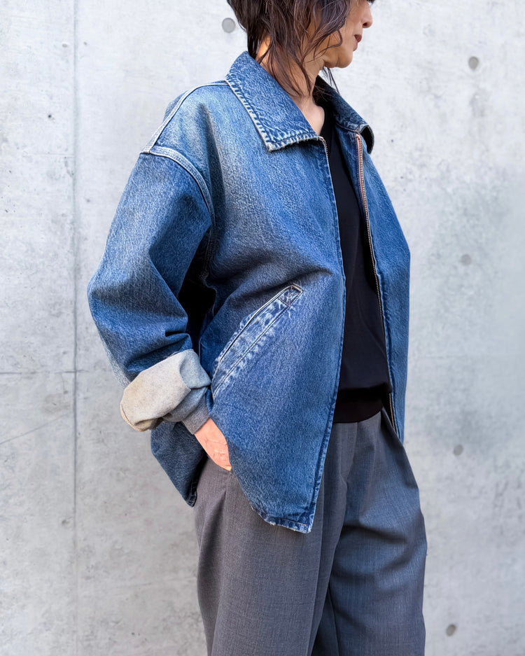 INSCRIRE / Used Denim Zip Up Blouson / D.Blue Used / I26SSBZ52