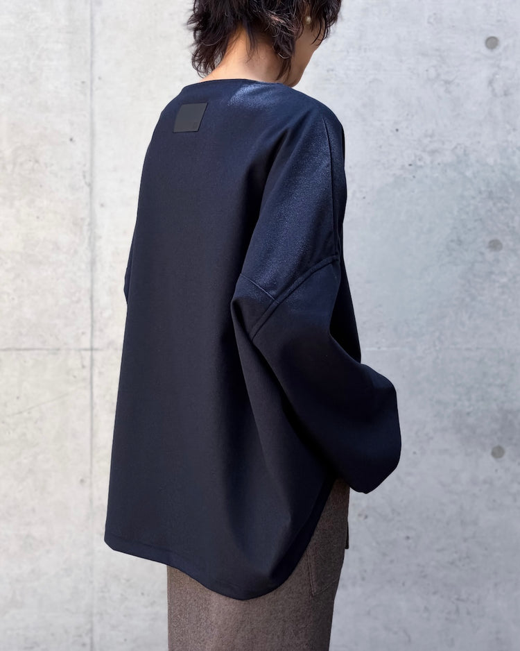 COGTHEBIGSMOKE / OPHELIA BOAT NECK TOP / NAVY