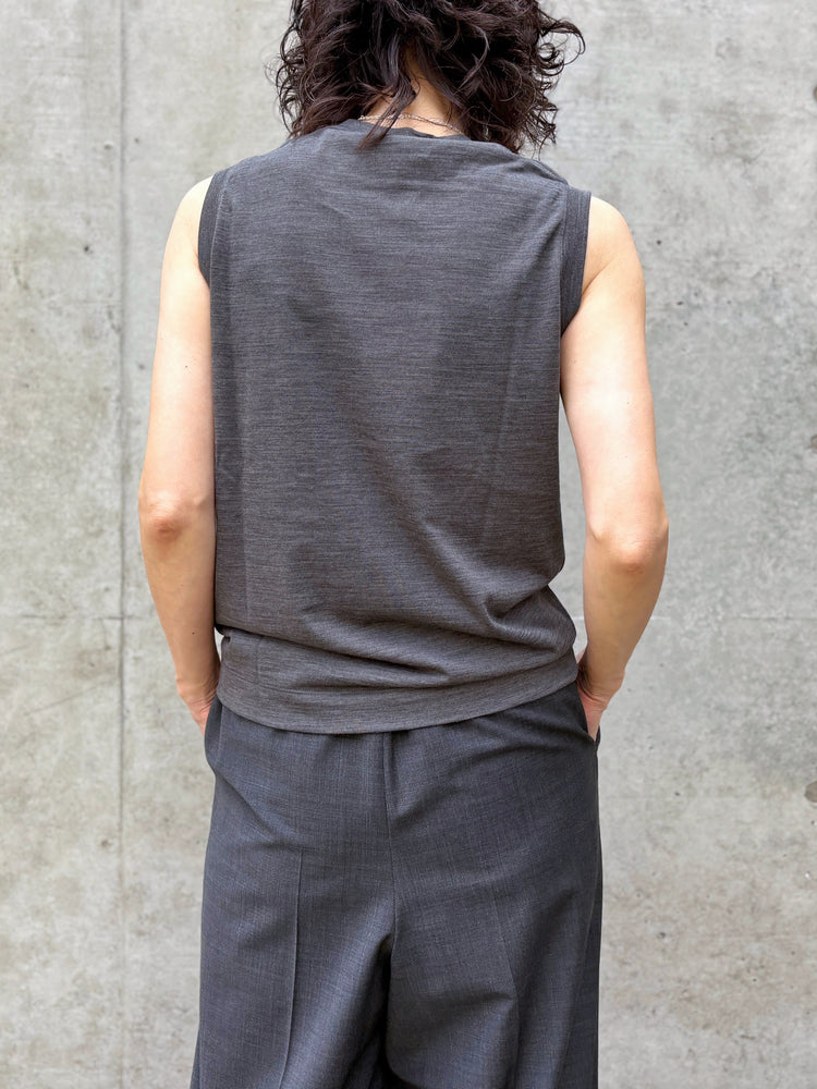 SLOANE / ウール×ポリエステル ノースリーブ / GRAY / SL9S-T929