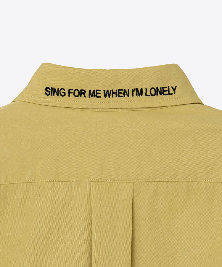 BEDWIN & THE HEARTBREAKERS / S/S EMBROIDERED SHIRT "BLUNT" / MUSTARD・26SB1759