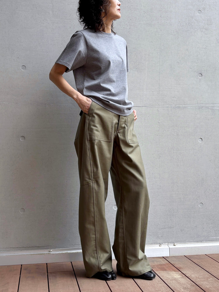 HYKE / SHORT-SLV TEE / TOP GRAY / 12437