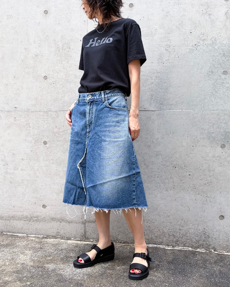 MADISONBLUE / 5POCKET REMAKE A-LINE SK DENIM / BLUE / MB244-6001