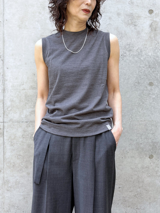 SLOANE / ウール×ポリエステル ノースリーブ / GRAY / SL9S-T929