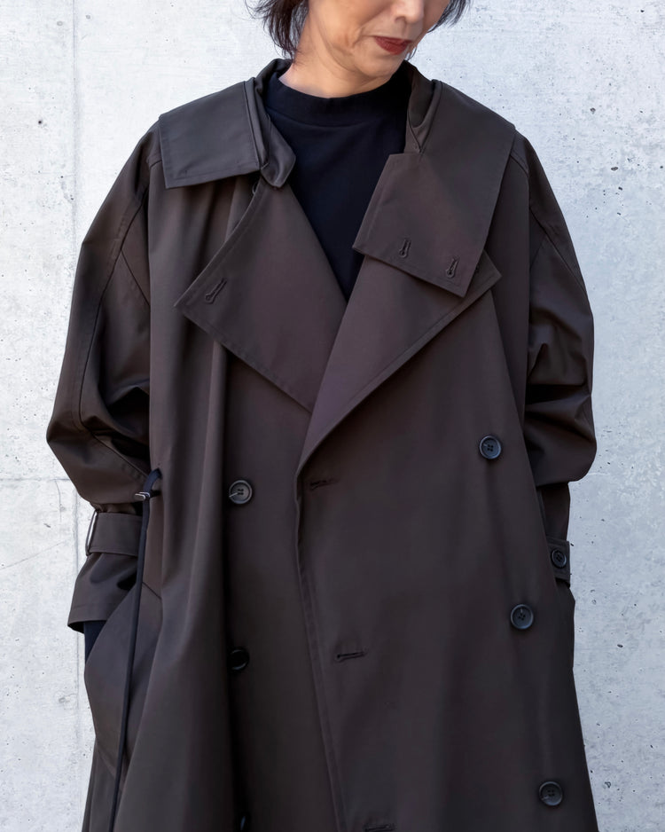 VACHEMENT / Taffeta Trench Coat / Brown / VN-27-400