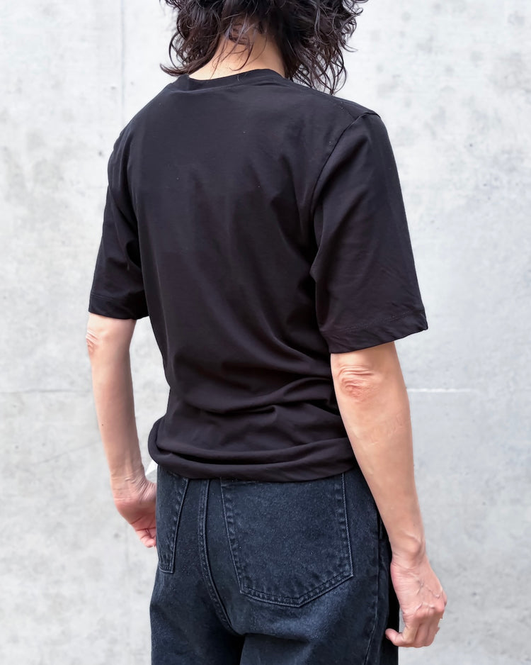 CINOH / SHEF/COMPACT T-SHIRT / BLACK / E40-042