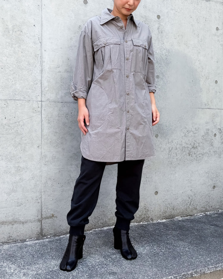 KATHARINE HAMNETT / LONGLENGTH WASHIED OUT SHIRT / GRAYGE  / 26A-TKH-11
