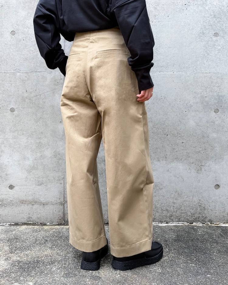STUDIO NICHOLSON / DORDONI PLEATED PANT / TAN / SNW1616