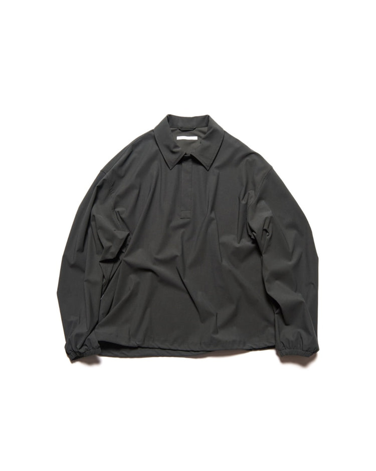 SOPHNET. / 4-WAY STRETCH L/S POLO SHIRT / CHARCOAL GRAY / SPNT-262060