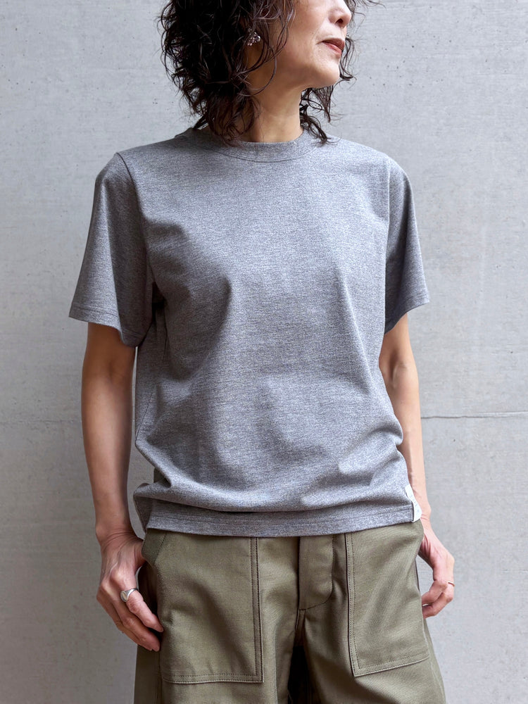 HYKE / SHORT-SLV TEE / TOP GRAY / 12437