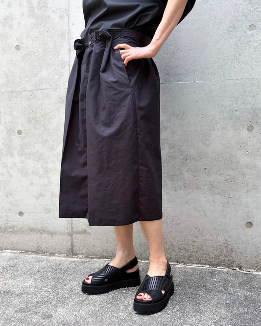 ASTRAET / ウエストゴム ギャザー タックスカート / BLACK / 54242360009