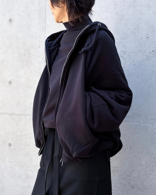 COGTHEBIGSMOKE / OLIVETTE ZIP UP HOODIE / BLACK