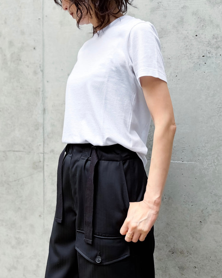 AURALEE / SEAMLESS CREW NECK TEE / WHITE / A00T04ST