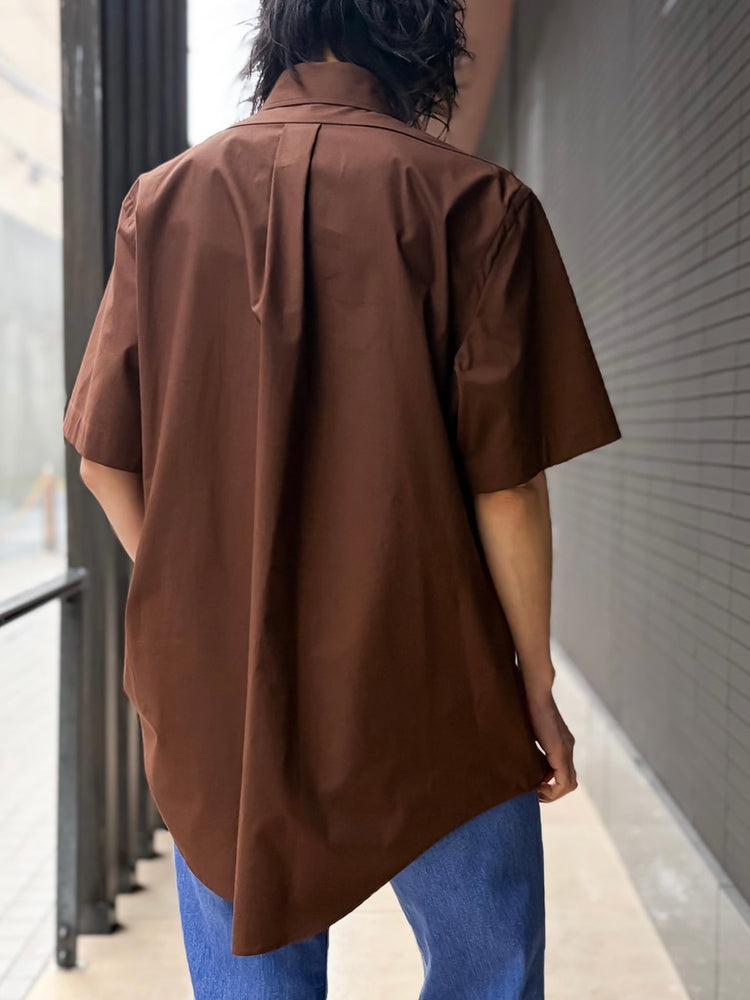 MADISONBLUE / TRANE H/S SHIRT TYPEWRITER / BROWN / MB261-5012