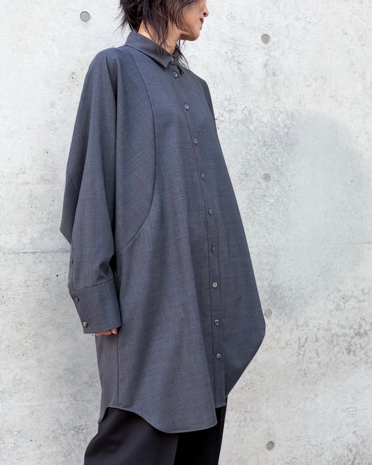 ENFÖLD / SHAPE LONG-SHIRT /C.GRAY / 300JS130-0881