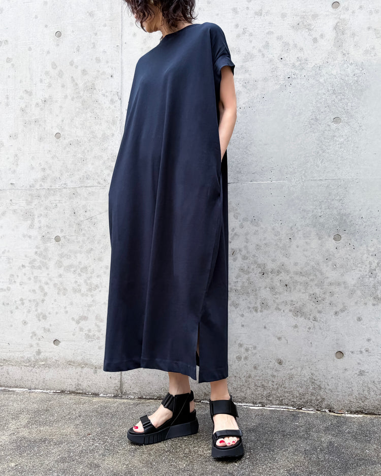 ADAWAS / DRY COTTON JERSEY DRESS / MIDNIGHT / ADWS-507-27