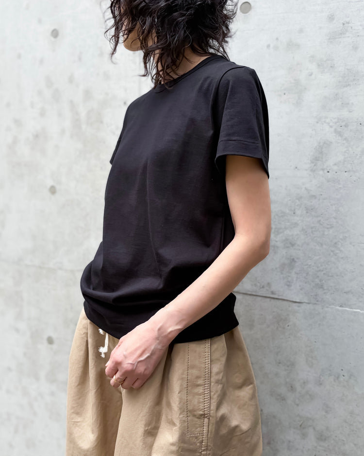 tao / 綿天竺半袖Tシャツ / BLACK / TZ-T001