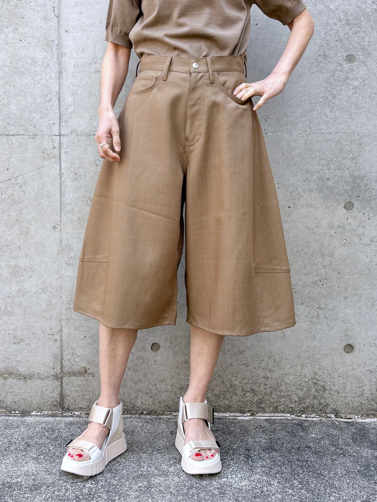 HYKE / OXFORD SHORTS / BEIGE / 13388