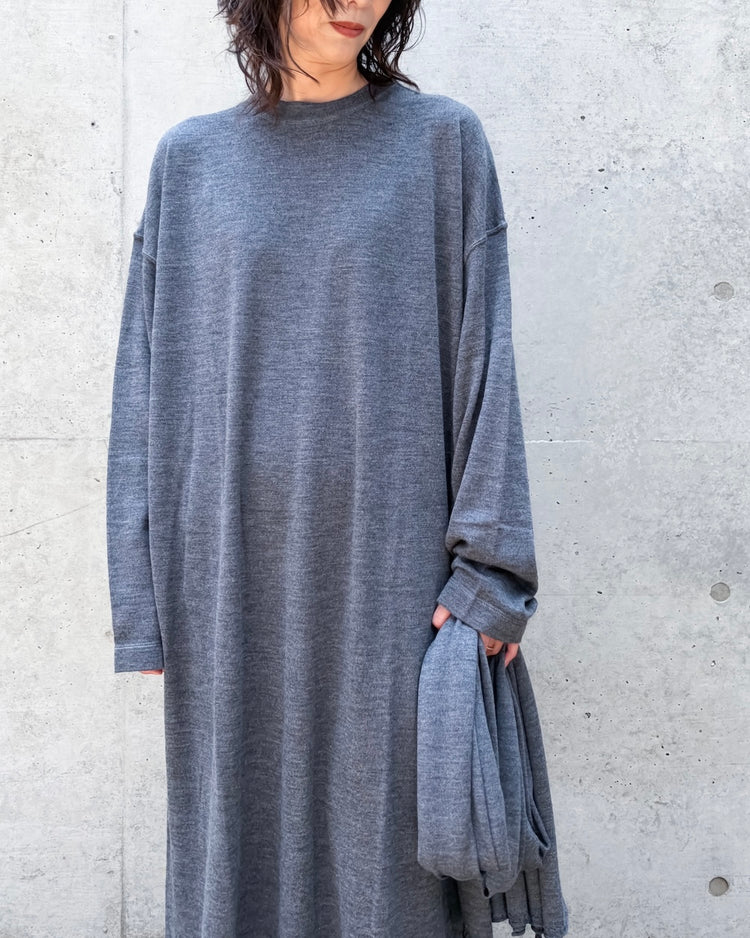 SOFIE D'HOORE / C/N L/S KNIT DRESS / STEEL MELANGE / MARQUEZ-YFI