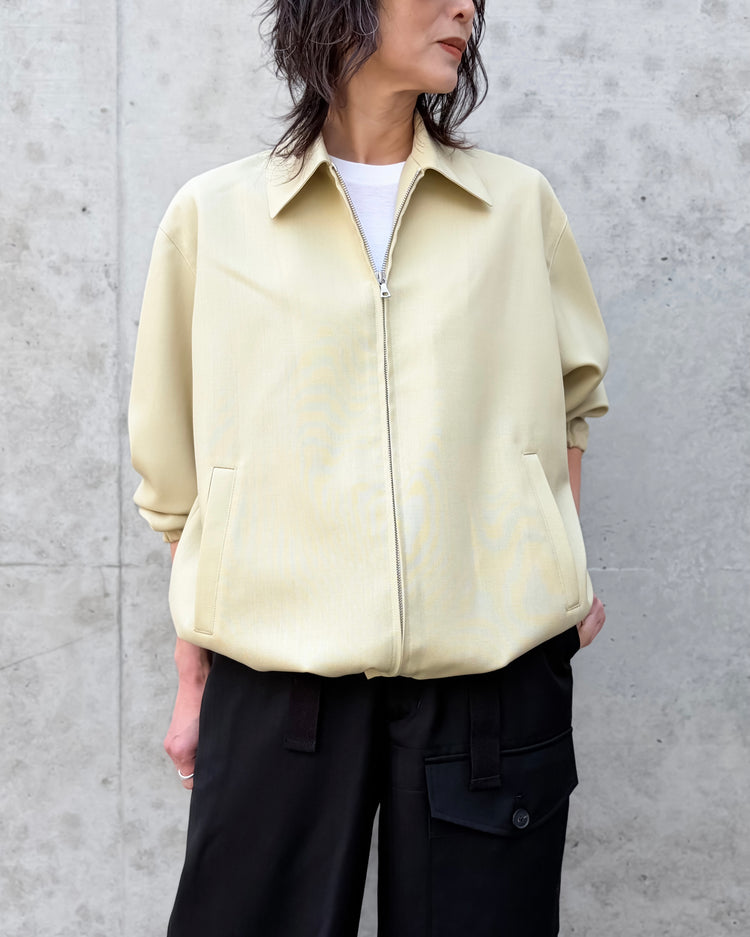 AURALEE / WOOL KID MOHAIR HOPSACK ZIP BLOUSON / DUSTY BEIGE / A26SB03M