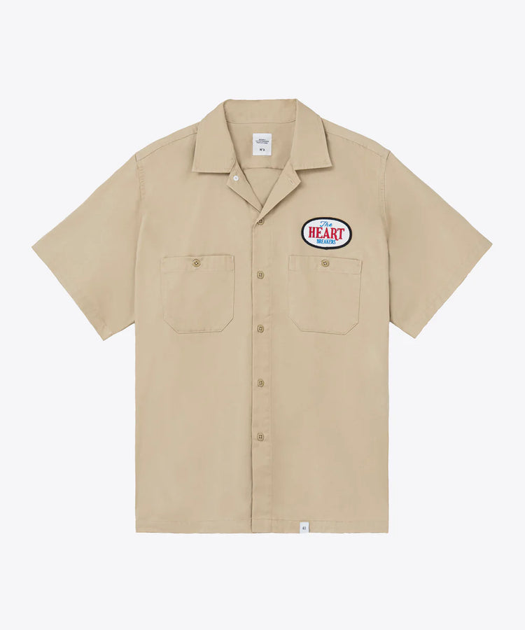 BEDWIN & THE HEARTBREAKERS / S/S WORK SHIRT "BOB" / BEIGE・26SB1760
