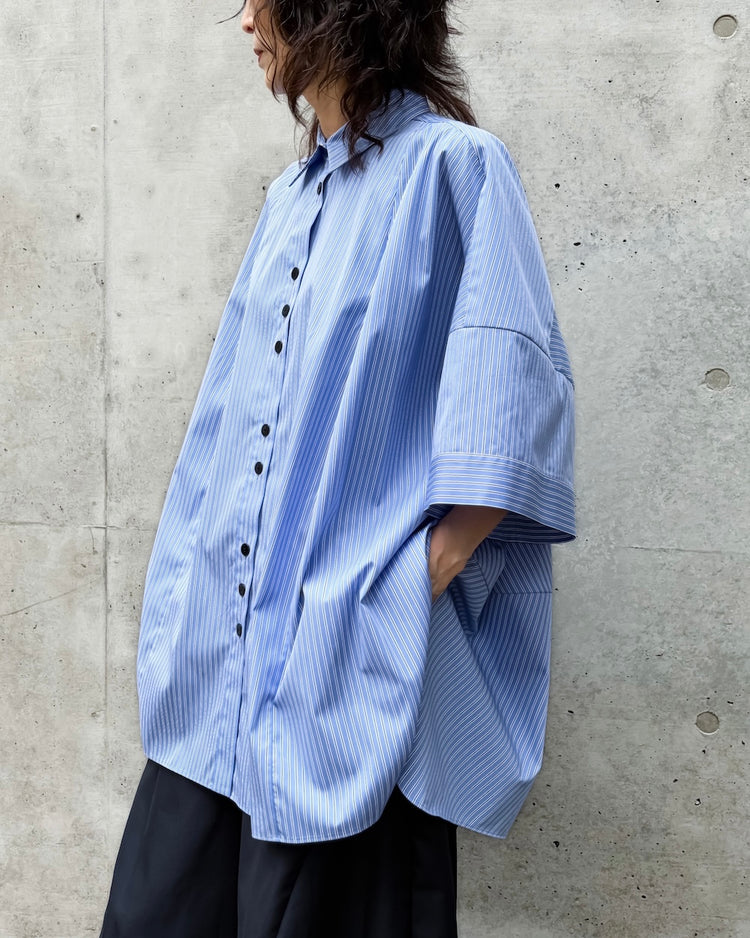 någonstans / volume shirt / water / 470JA830-0201