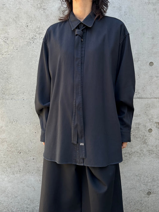 BOWTE /  FINE COUNT COTTON PIECE DYE BOWTIE SHIRT/ Black / 252-01-0001