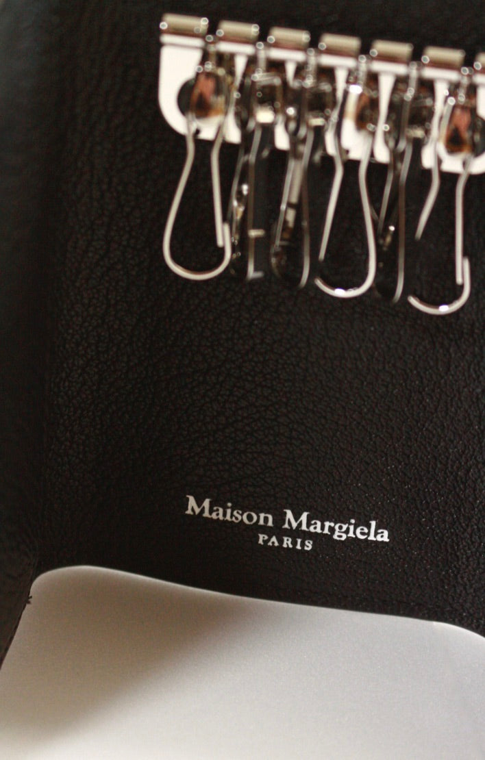 Maison Margiela / KEY CHAIN 6RINGS GOAT LEATHER / BLACK / S55UA0026 (P4806)