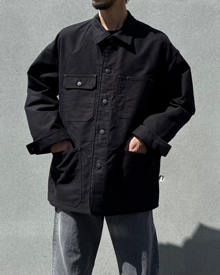 REVERBERATE  / COVER ALL JACKET / BLACK / REV-25AW-CA06