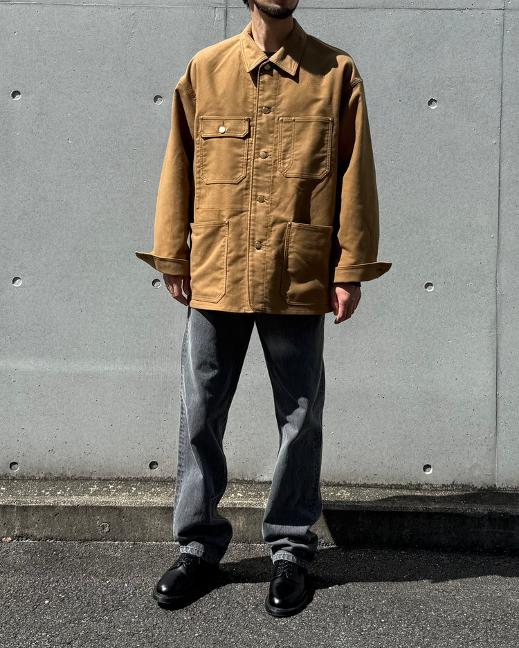 REVERBERATE  / COVER ALL JACKET / CAMEL / REV-25AW-CA06