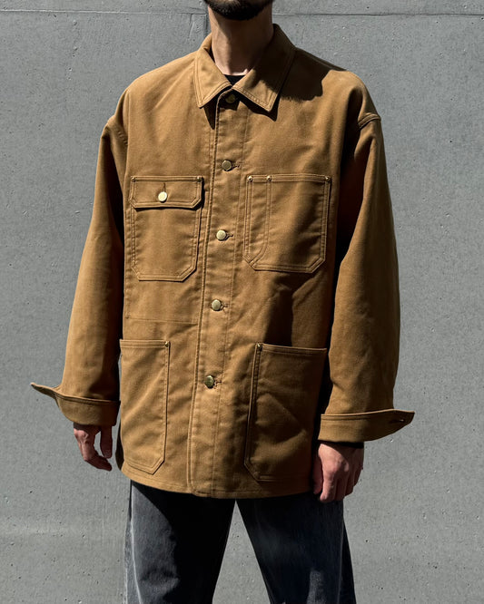 REVERBERATE  / COVER ALL JACKET / CAMEL / REV-25AW-CA06
