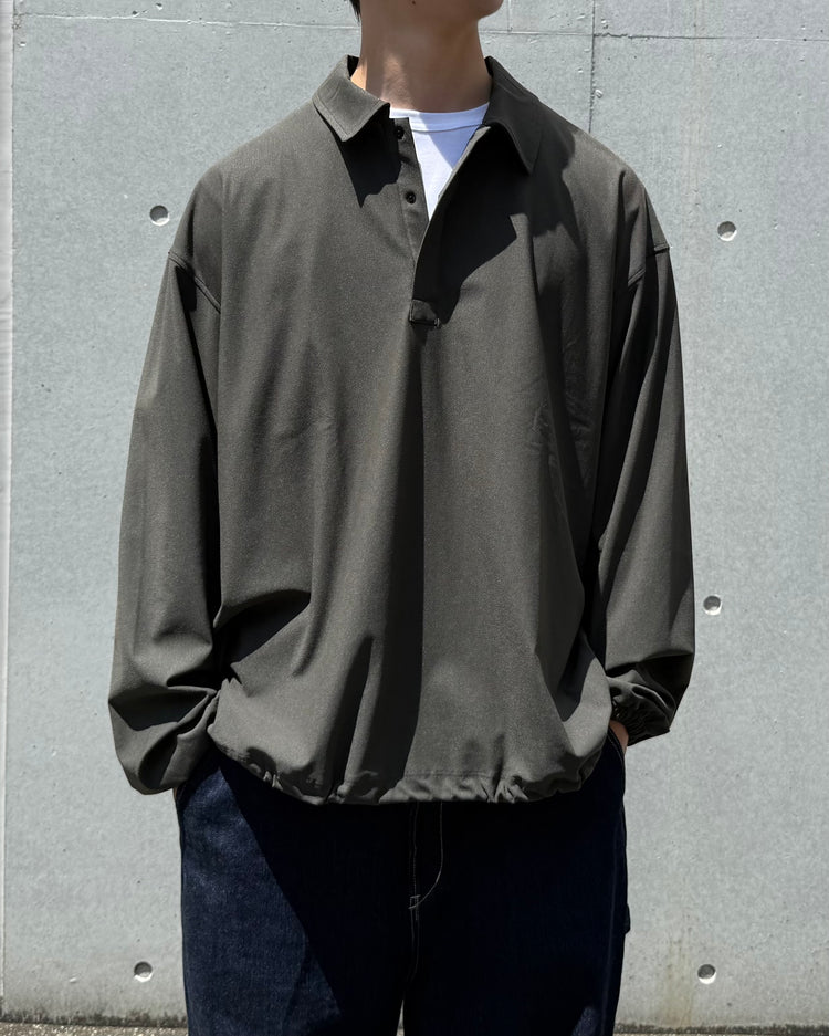 SOPHNET. / 4-WAY STRETCH L/S POLO SHIRT / CHARCOAL GRAY / SPNT-262060
