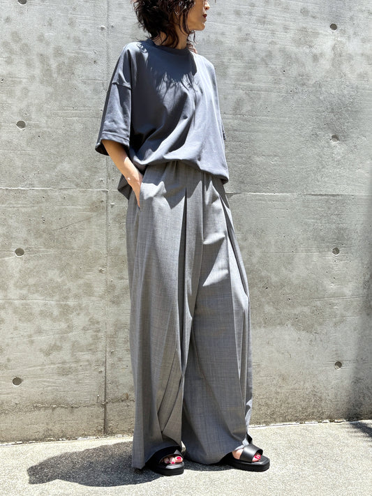 ENFÖLD / BOX PLEATS WIDE-PANTS / TOP GRAY / 300JA431-0581
