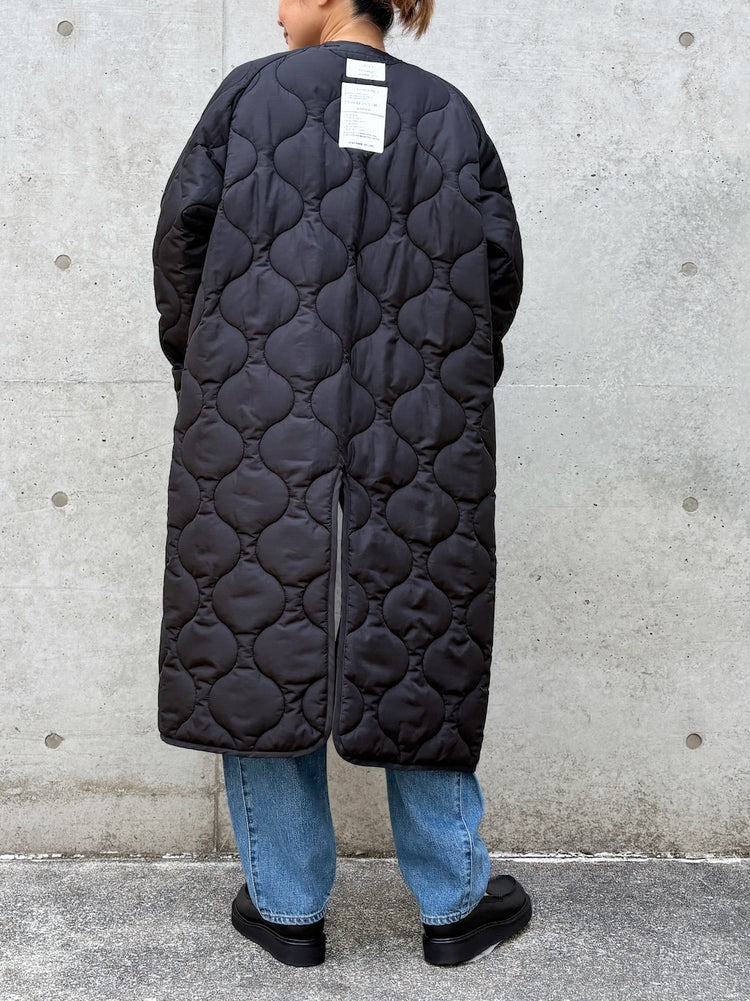 HYKE / QUILTED LINER COAT / BLACK / 17594