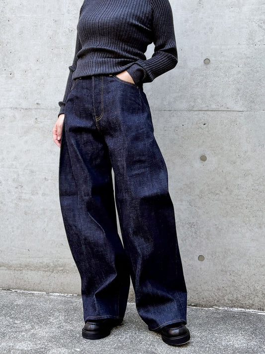 HYKE / BARREL-LEG DENIM JEANS / Original Blue / 13382 /