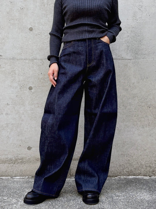 HYKE / BARREL-LEG DENIM JEANS / Original Blue / 13382 /