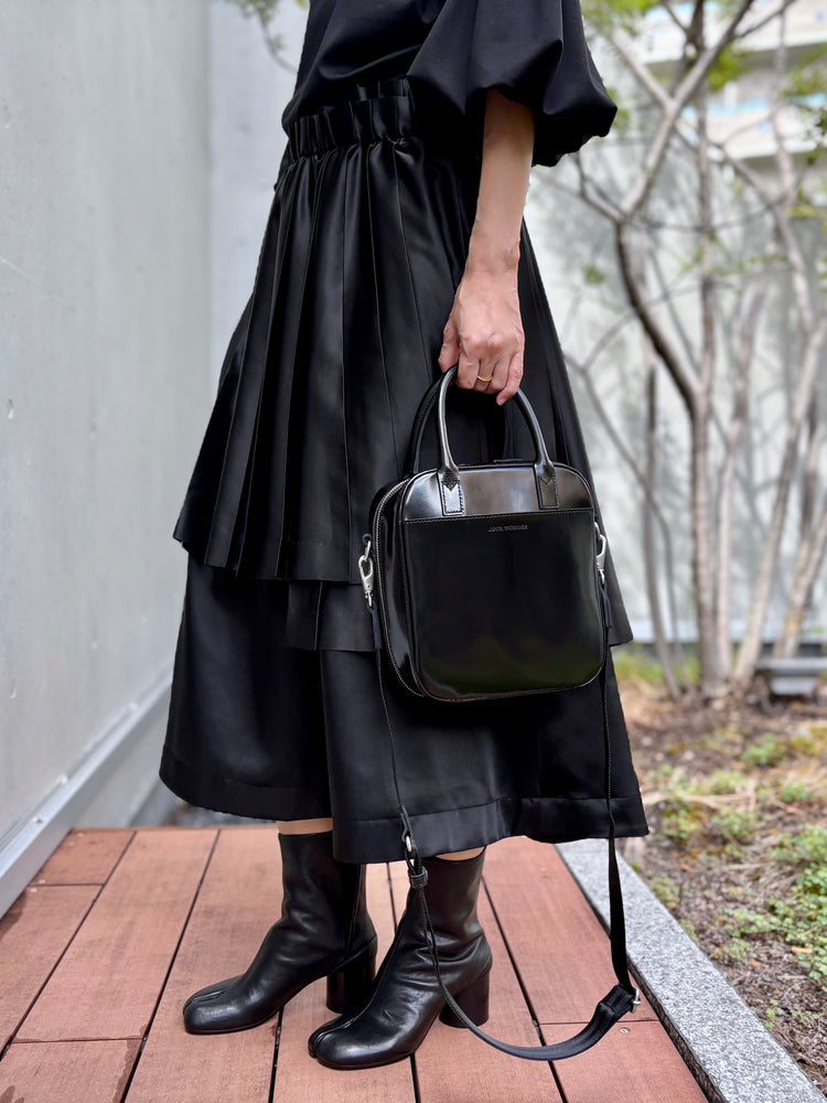 JUNYA WATANABE / ステアガラス×クロコ型押し ショルダー付き2wayバッグ  / BLACK / JP-K204-051